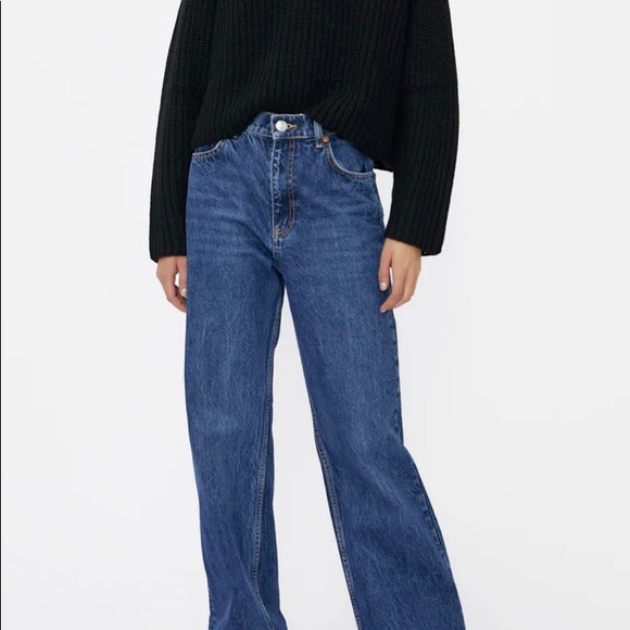 ZARA WIDE LEG HIGH WAIST JEANS - Picture 3 of 9